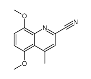 5,8-dimethoxy-4-methylquinoline-2-carbonitrile结构式