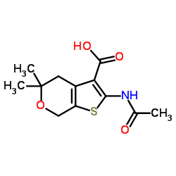 2-Acetamido-5,5-dimethyl-4,7-dihydro-5H-thieno[2,3-c]pyran-3-carboxylic acid Structure