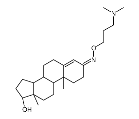 (3Z,8R,9S,10R,13S,14S,17S)-3-[3-(dimethylamino)propoxyimino]-10,13-dimethyl-1,2,6,7,8,9,11,12,14,15,16,17-dodecahydrocyclopenta[a]phenanthren-17-ol结构式