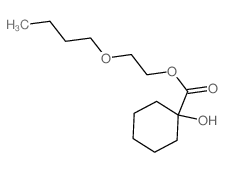 Cyclohexanecarboxylicacid, 1-hydroxy-, 2-butoxyethyl ester Structure