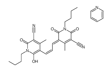1-butyl-5-[(E,3Z)-3-(1-butyl-5-cyano-4-methyl-2,6-dioxopyridin-3-ylidene)prop-1-enyl]-6-hydroxy-4-methyl-2-oxopyridine-3-carbonitrile,pyridine Structure