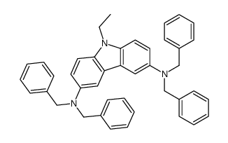 3-N,3-N,6-N,6-N-tetrabenzyl-9-ethylcarbazole-3,6-diamine结构式
