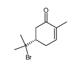 (S)-5-(2-bromopropan-2-yl)-2-methylcyclohex-2-en-1-one结构式