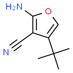 2-氨基-4-叔丁基-3-糠腈结构式