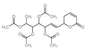 [(E)-2,4,5-triacetyloxy-7-(6-oxo-2,3-dihydropyran-2-yl)hept-6-en-3-yl] acetate结构式