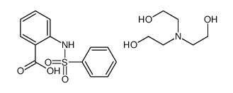 N-(phenylsulphonyl)anthranilic acid, compound with 2,2',2''-nitrilotriethanol (1:1) Structure