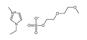 1-乙基-3-甲基咪唑2-(2-甲氧乙氧基)硫酸乙酯结构式