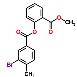 2-(Methoxycarbonyl)phenyl 3-bromo-4-methylbenzoate Structure