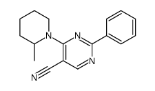 4-(2-methylpiperidin-1-yl)-2-phenylpyrimidine-5-carbonitrile Structure