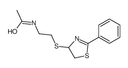 N-[2-[(2-phenyl-4,5-dihydro-1,3-thiazol-4-yl)sulfanyl]ethyl]acetamide结构式