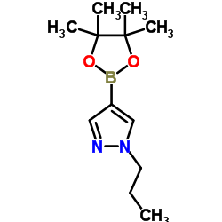1-丙基-1H-吡唑-4-硼酸频哪醇酯结构式