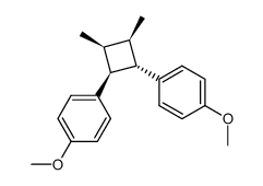 rac-(1α,2β,3α,4α)-1,2-bis(4-methoxyphenyl)-3,4-dimethylcyclobutane结构式