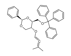 1,3-O-benzylidene-2-O-(3'-methylbuta-1',2'-dienyl)-4-O-trityl-L-erythritol Structure