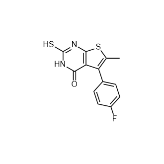 5-(4-fluorophenyl)-2-mercapto-6-methylthieno[2,3-d]pyrimidin-4(3H)-one Structure