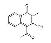 1-Acetyl-2-hydroxy-3-methyl-4-chinolizinon结构式