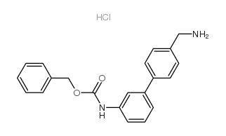(4-氨基甲基-联苯-3-基)氨基甲酸苄酯盐酸盐结构式