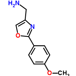 [2-(4-甲氧基苯基)恶唑-4-基]甲胺结构式