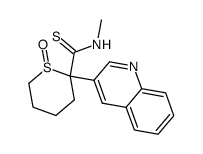 N-methyl-2-(quinolin-3-yl)tetrahydrothiopyran-2-carbothioamide 1-oxide Structure