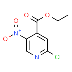 2-氯-5-硝基吡啶-4-甲酸乙酯结构式