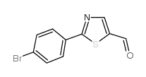 2-(4-溴苯基)噻唑-5-甲醛结构式