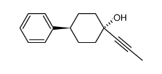 trans-4-phenyl-1-prop-1-ynylcyclohexanol结构式