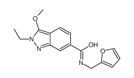 2-ethyl-N-(furan-2-ylmethyl)-3-methoxyindazole-6-carboxamide结构式