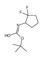 tert-butyl N-(2,2-difluorocyclopentyl)carbamate结构式