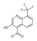 3-hydroxy-8-(trifluoromethyl)quinoline-4-carbonyl chloride结构式