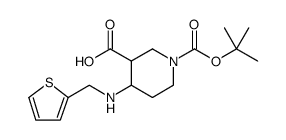 1,3-Piperidinedicarboxylic acid, 4-[(2-thienylmethyl)amino]-, 1-(1,1-dimethylethyl) ester结构式