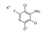 4-amino-3,5-dichloro-6-fluoro-2-pyridone, monopotassium salt Structure