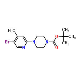 1-BOC-4-(5-溴-4-甲基-2-吡啶)哌嗪图片