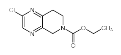 2-氯-7,8-二氢吡啶并[3,4-b]吡嗪-6(5H)-甲酸乙酯结构式