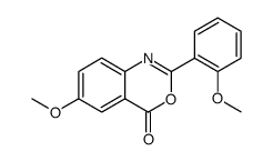 4H-3,1-Benzoxazin-4-one, 6-methoxy-2-(2-methoxyphenyl)结构式