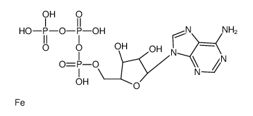 [[(2R,3S,4R,5R)-5-(6-aminopurin-9-yl)-3,4-dihydroxyoxolan-2-yl]methoxy-hydroxyphosphoryl] phosphono hydrogen phosphate,iron结构式