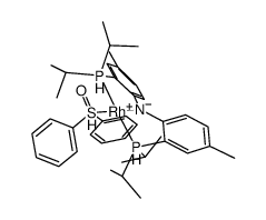 (N(C6H3(CH3)P(CH(CH3)2)2)2)Rh(phenyl sulfoxide)结构式
