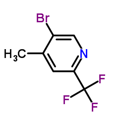 5-溴-4-甲基-2-(三氟甲基)吡啶结构式