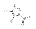3,4-二溴-5-硝基-1H-吡唑结构式