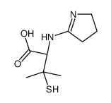 (2R)-2-(3,4-dihydro-2H-pyrrol-5-ylamino)-3-methyl-3-sulfanylbutanoic acid结构式
