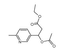 3-acetoxy-3-(2-methyl-5-pyridyl)-propionic acid ethyl ester Structure