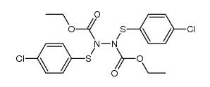 N,N'-bis(p-chlorophenylthio)-N,N'-bis(ethoxycarbonyl)hydrazine Structure