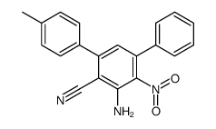 2-amino-6-(4-methylphenyl)-3-nitro-4-phenylbenzonitrile Structure