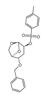.beta.-D-arabino-Hexopyranose, 1,6-anhydro-3-deoxy-4-O-(phenylmethyl)-, 4-methylbenzenesulfonate Structure