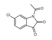 1-acetyl-6-chloro-indoline-2,3-dione Structure