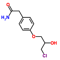 2-[4-(3-氯-2-羟基丙氧基)苯基]乙酰胺结构式