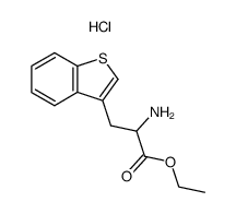 α-amino-3-[1]benzothiophenepropionic acid ethyl ester hydrochloride Structure