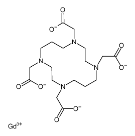 gadolinium 1,4,8,11-tetraazacyclotetradecane-N,N',N'',N'''-tetraacetic acid Structure