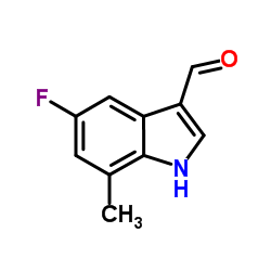 5-氟-7-甲基吲哚-3-羧醛结构式