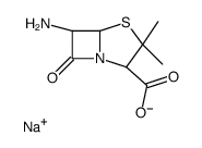 sodium,(2S,5R,6R)-6-amino-3,3-dimethyl-7-oxo-4-thia-1-azabicyclo[3.2.0]heptane-2-carboxylate Structure