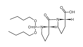 N-(dibutoxyphosphonyl)-L-prolyl-L-proline结构式