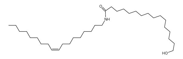 N-oleyl-16-hydroxyhexadecanoylamine结构式